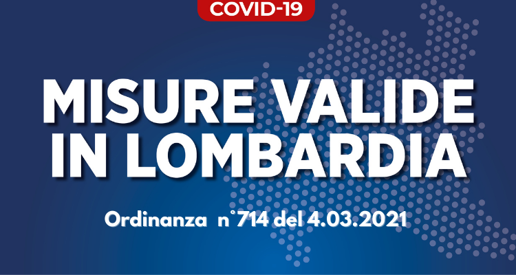 immagine Coronavirus: Ordinanza N. 714 di Regione Lombardia del 4 marzo 2021